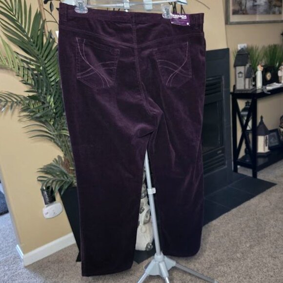 NWT Gloria Vanderbilt purple Amanda pants sz 22W - Picture 2 of 3